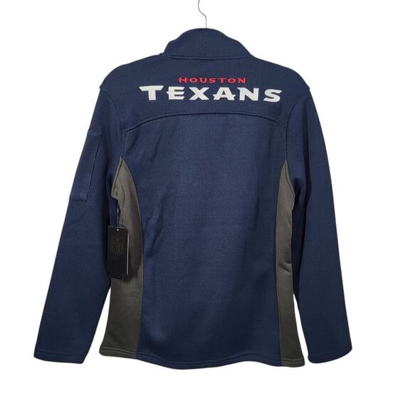 NFL Houston Texans Men’s M 1/4 Zip Pullover Blue Football Waffle Knit NEW - Picture 6 of 16
